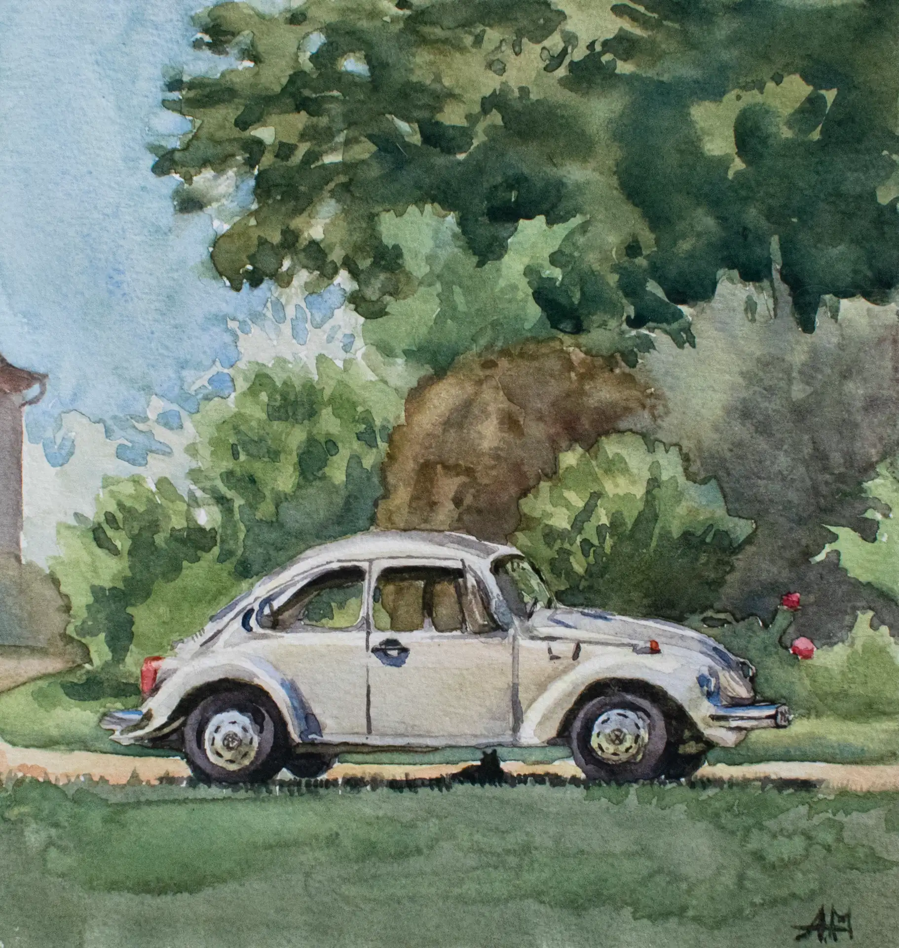 Pochade de plein air, 20x26cm